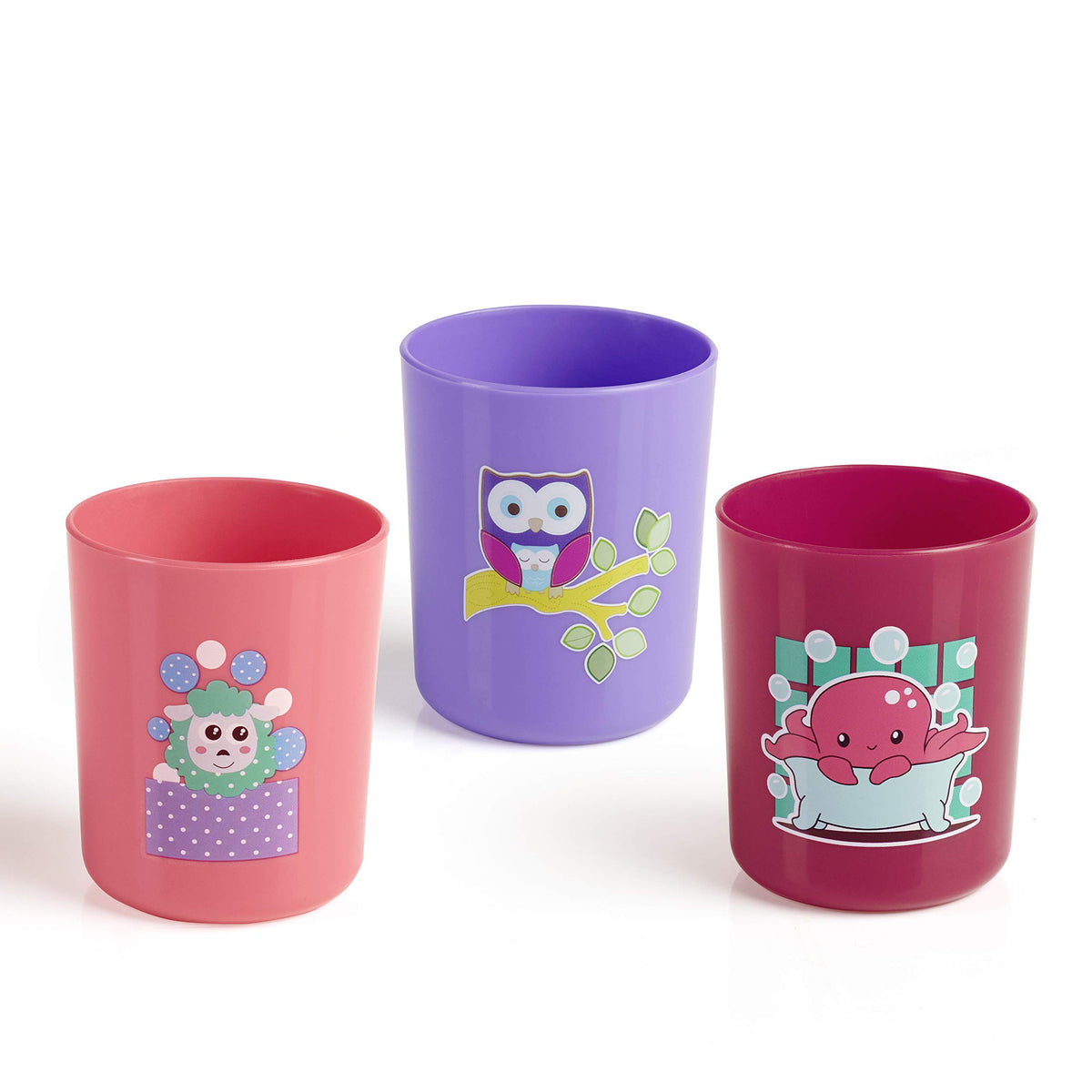Beebaby Boo Boo Cup For Kids, 100% Bpa Free, Training Cup Set For Baby/Toddlers, Unbreakable 3Pcs Baby Tumbler Glass Set, 240 Ml