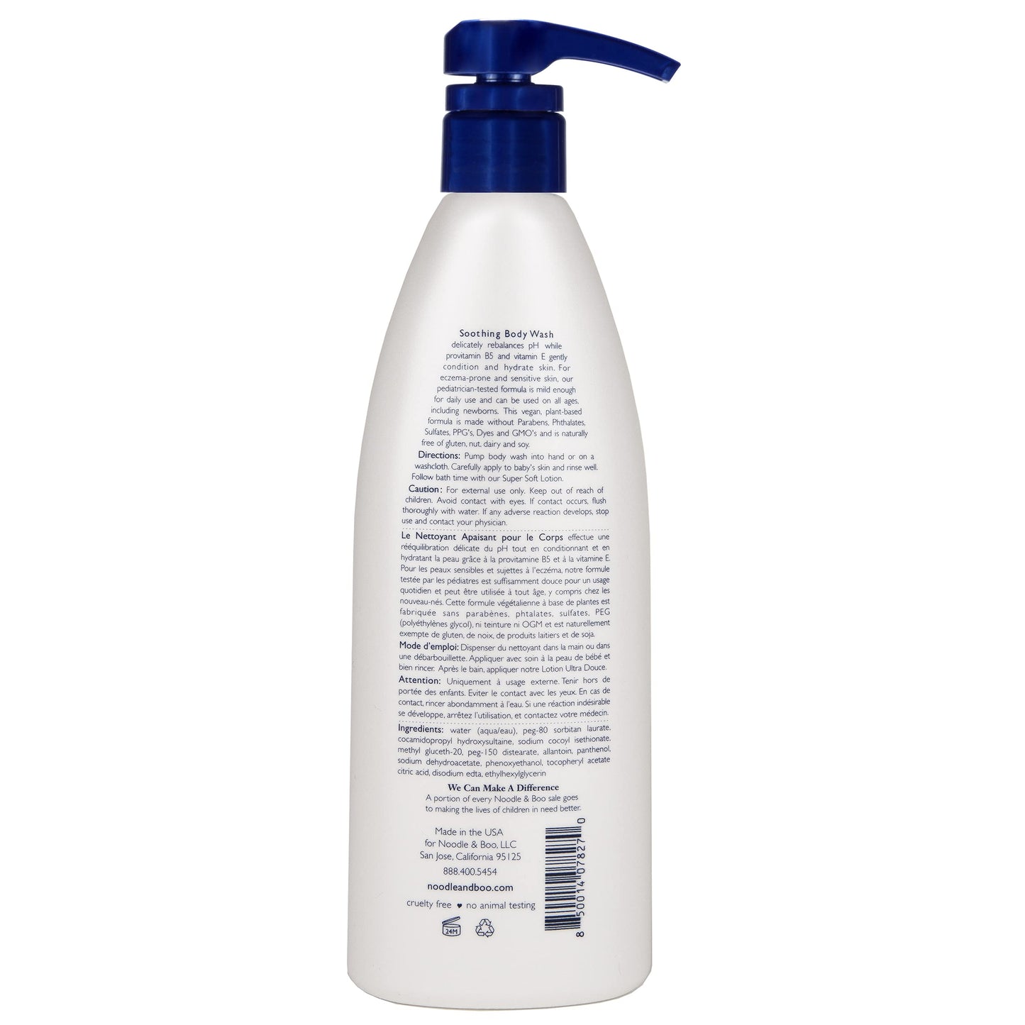 Noodle & Boo Fragrance Free Soothing Body Wash For Baby Eczema Care, 16 Fl. Oz.
