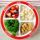 Choose Myplate Portion Plate For Kids, Toddlers - Kids Nutrition Plates With Dividers Plus Dairy Bowl From Health Beet (English