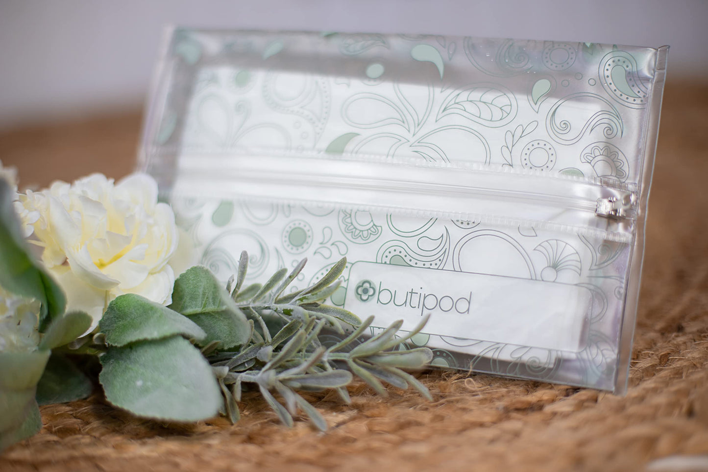 Butipods Slim Wet Wipe Case Travel Clutch Pouch Holder 2-Pack | Reusable Refillable Portable Baby Wipes Dispenser Container | Wi
