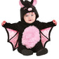 Fun Costumes Infant Girl Bat Halloween Costume | Baby Pink Vampire Bat Hooded Bodysuit with Wings 0/3 Months