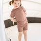 Vaenait Baby Infant Toddler Kids Short Sleepwear Pajamas 2Pcs Set Short Colorful Brown Xxs