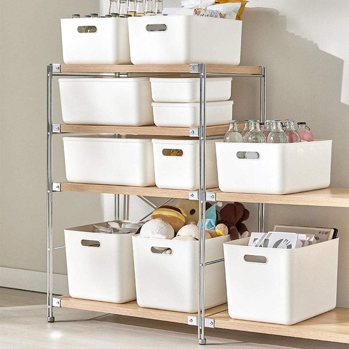 TRENDYNEST Toy Storage Organizer Bin Nursery Storage Basket for Living Room Office Home M with lid | Home & Garden | Household S