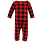 Hudson Baby Girls Unisex Cotton Coveralls, Buffalo Plaid Family, 6-9 Months, Buffalo Plaid Family, 6-9 Months Us