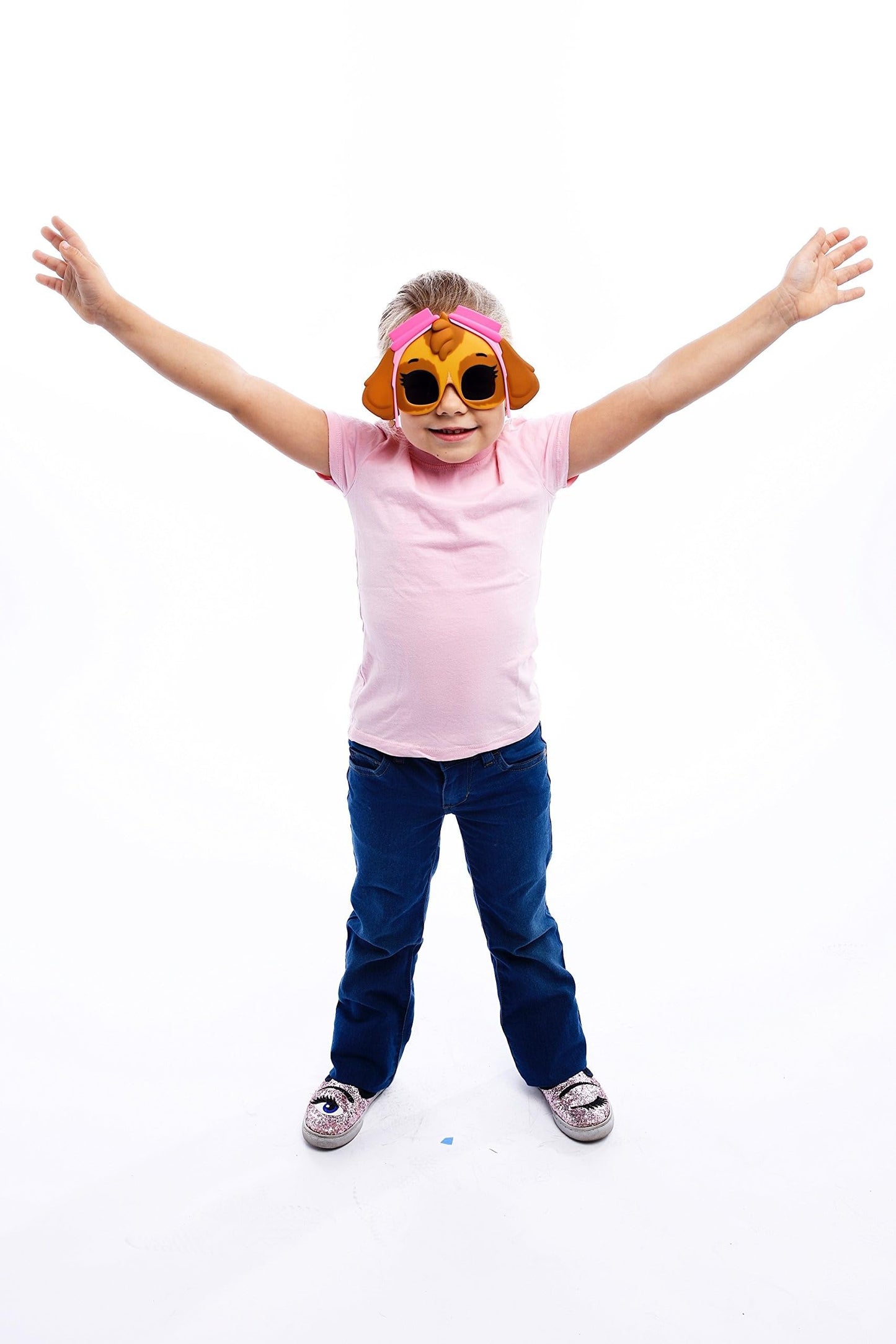 Sun-Staches Paw Patrol Official Skye Sunglasses Costume Accessory, Uv400 Lenses, Signature Pink Aviation Goggles Mask, One Size