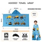 Gealaek Hooded Towel For Toddlers 2-10 Years Boys Girls Kids Bath Pool Beach Towel Wrap Soft Absorbent Beach Poncho(Construction
