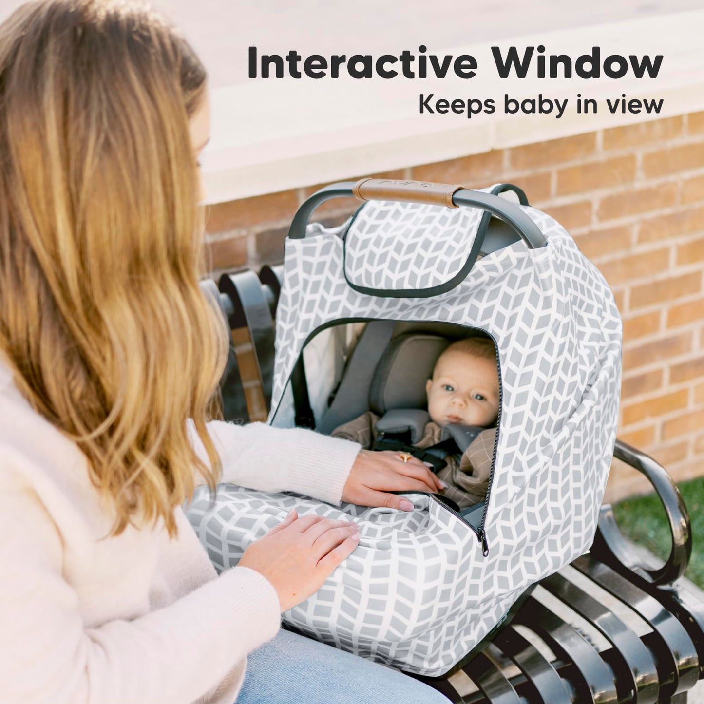 Car Seat Cover For Babies - Baby Car Seat Canopy For Spring, Autumn, Winter - Universal Stretch Fit Car Seat Covers For Babies,