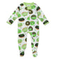 Honestbaby Baby Celebration Sleep & Play Footed One-Piece Pajama Sleeper 100% Organic Cotton, Shamrock Sprinkles