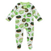 Honestbaby Baby Celebration Sleep & Play Footed One-Piece Pajama Sleeper 100% Organic Cotton, Shamrock Sprinkles