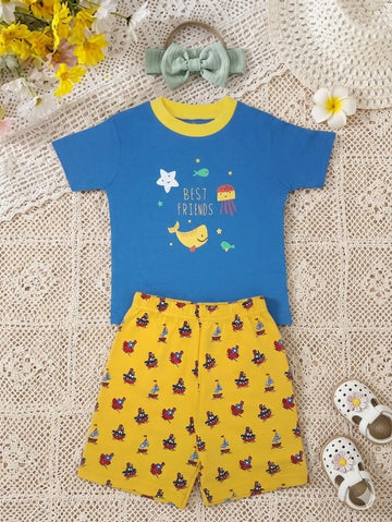 100% Cotton Printed Night Suit (8 Years)
