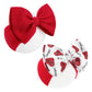 Yanjie Valentines Bows Baby Girl Headband Red Bow Baby Pink Headband Heart Newborn Wide Hairbands Valentines Gift Handmade Hair
