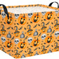 CLOCOR Rectangular Storage Basket Empty,Gift Basket for Halloween, Waterproof Storage Bin with Handles,Room Decor(Yellow Pumpkin