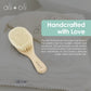 Ali+Oli Newborn Wooden Hair Brush- Baby Brush Set For Newborns- Baby Hair Brush With Mini Loofah- Infant Hair Brush, Cradle Cap,