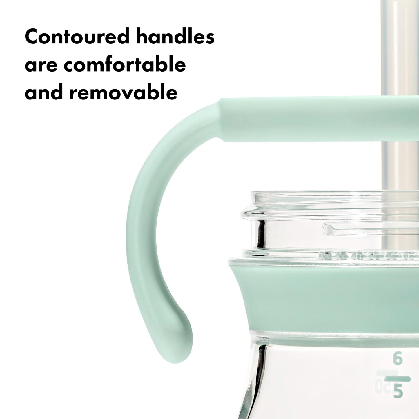 Oxo Tot Transitions Straw Cup With Removable Handles - 6 Oz. - Opal