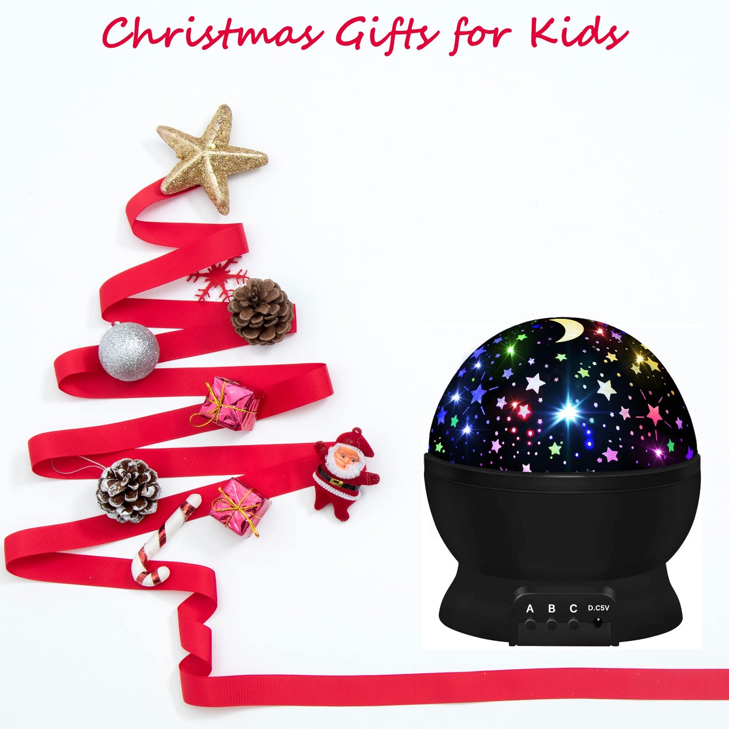 Night Light for Kids,Kids Night Lights,Star Night Light Projector,Star Projector 360 Degree Rotation - 4 LED Bulbs 16 Light Colo