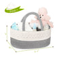 Maliton Diaper Caddy Organizer For Baby Boy- Cotton Rope Diaper Caddy, Diaper Organizer For Changing Table, Nursery Storage Cadd