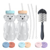 The 730 Project Honey Bear Straw Cup For Babies, 8Oz Honey Bear Cup With Bottle Brush, 2-Pack Improved Lid Therapy Learning Hone