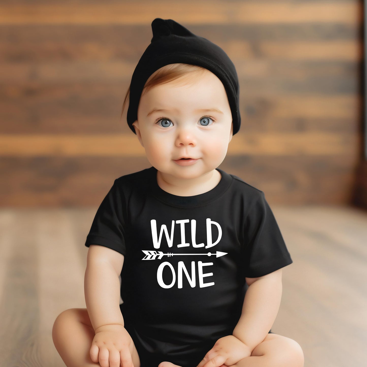 Wild One Boys 1St Birthday Shirt For Baby Boys First Birthday Outfit Black Shirt 12 Months