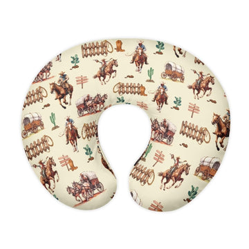 Tongluoye Western Cowboy Horse Nursing Pillow Cover For Boy Girl Breastfeeding Pillow Slipcovers Stretchable Newborn U-Shaped Br