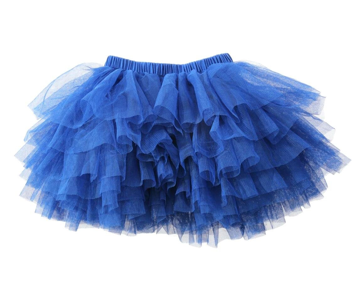 Elamccor Baby Girls' Tutu Skirt Toddler 6 Layered Tulle Tutus 1-8T Blue