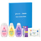 Johnsons Baby Here Comes Baby Gift Set, Baby Essentials for New Parents with Moisturizing Lotion, Bedtime Bath, Body Wash & Sha