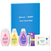Johnsons Baby Here Comes Baby Gift Set, Baby Essentials for New Parents with Moisturizing Lotion, Bedtime Bath, Body Wash & Sha