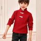 Makkrom Toddler Sweater Baby Boy Girl Turtleneck Cable Knit Sweaters Long Sleeve Christmas Outwear Spring Fall Winter Red