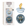 Bibs Pacifiers, Natural Rubber Baby Pacifier, Anatomical Nipple, Pack Of 2, Bpa Free Soother, 0+ Months, Size 2 Baby Blue & Pet