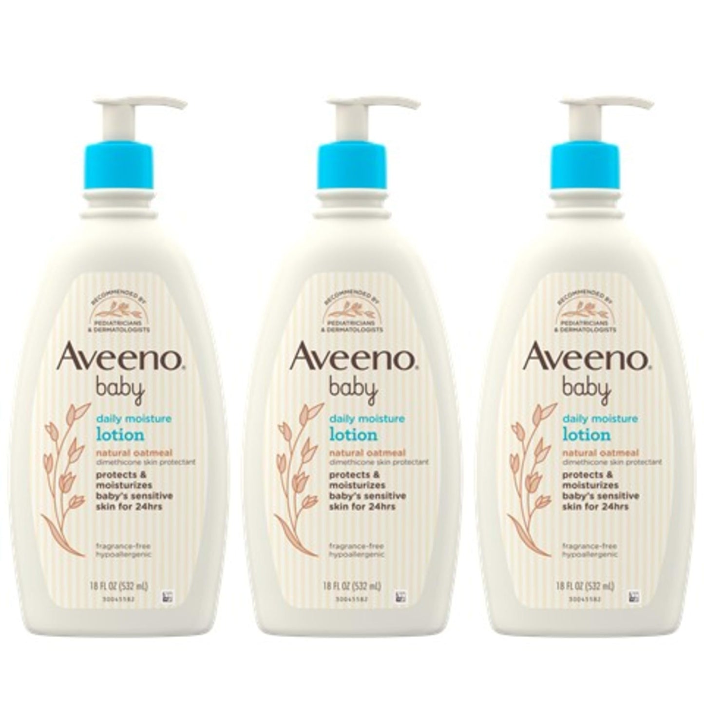 Aveeno Baby Daily Moisture Lotion For Delicate Skin With Natural Colloidal Oatmeal & Dimethicone, Hypoallergenic, Fragrance-, Ph