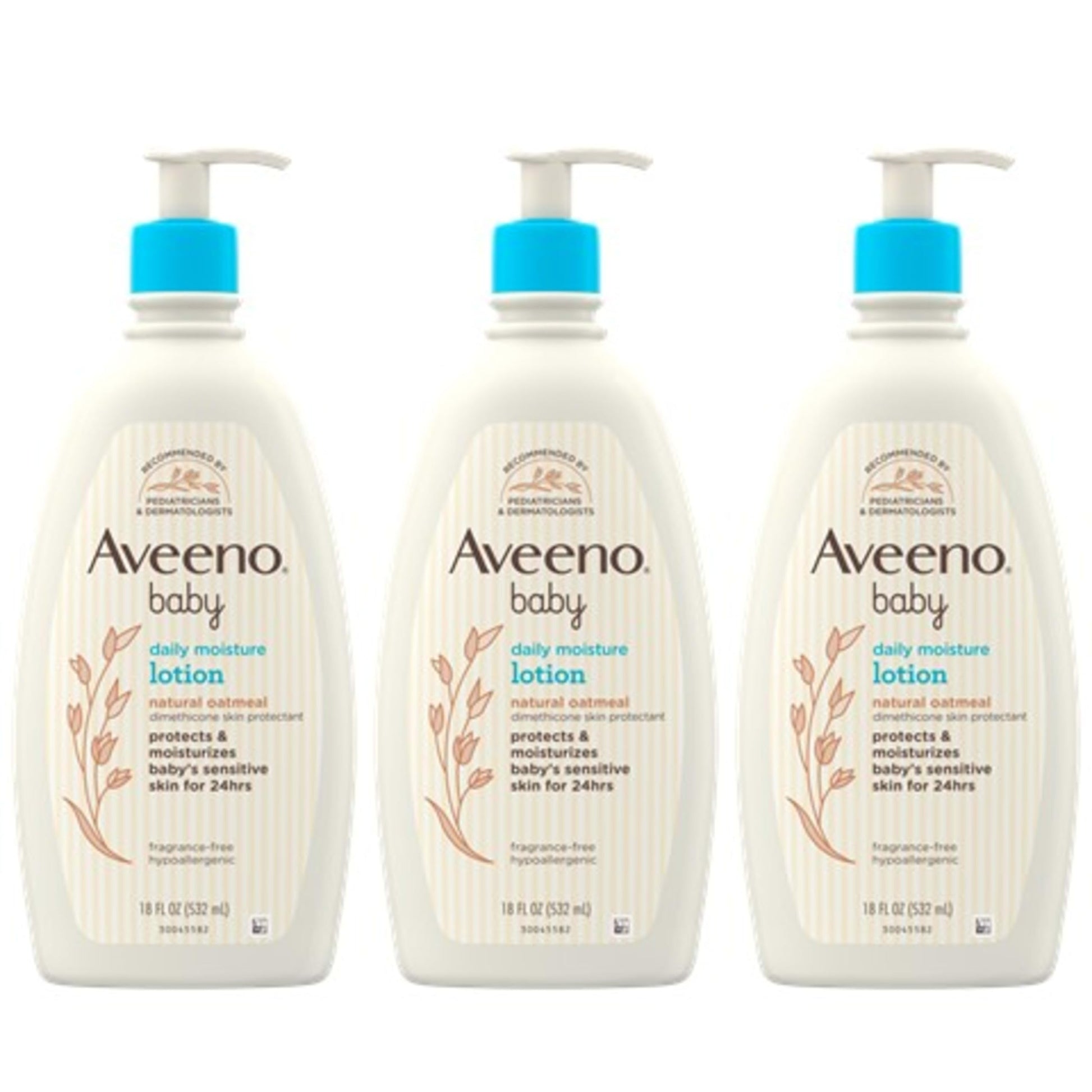 Aveeno Baby Daily Moisture Lotion For Delicate Skin With Natural Colloidal Oatmeal & Dimethicone, Hypoallergenic, Fragrance-, Ph