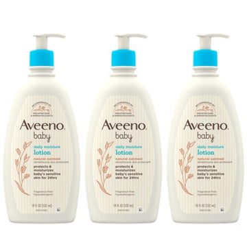 Aveeno Baby Daily Moisture Lotion For Delicate Skin With Natural Colloidal Oatmeal & Dimethicone, Hypoallergenic, Fragrance-, Ph