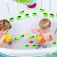 Halloscume 36 Pack Rubber Frogs Squeak and Floating Mini Glow in The Dark Frogs with Glasses Cute Bathtub Toys Swimming Bath Toy