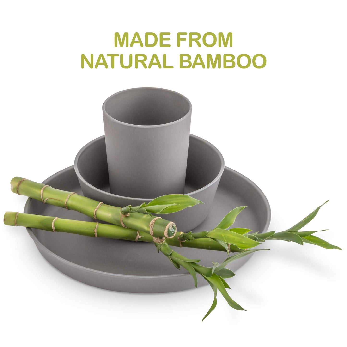 Weesprout Bamboo Plates (Blue, Green, Gray, & Beige, Without Lids)