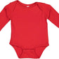 RABBIT SKINS Baby Soft Cotton Long Sleeve Bodysuit (4411) Red, NB