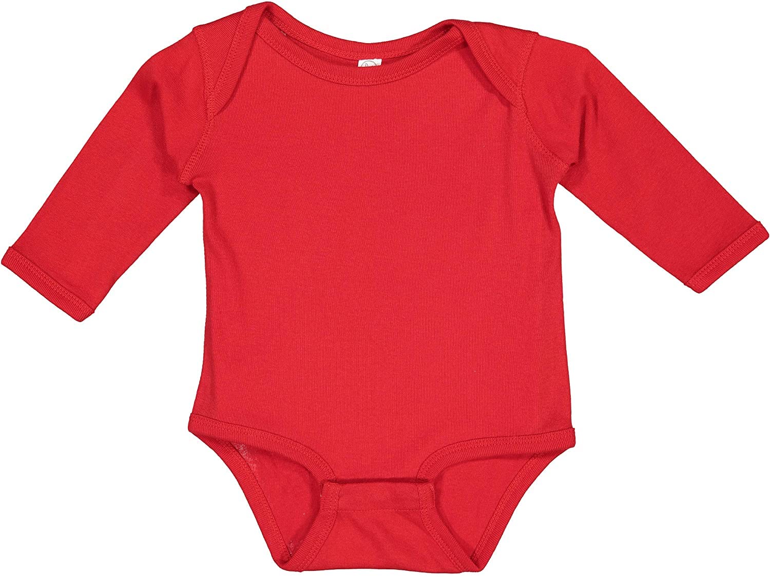 RABBIT SKINS Baby Soft Cotton Long Sleeve Bodysuit (4411) Red, NB