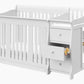 Storkcraft Portofino 5-In-1 Convertible Crib And Changer (White) - Changing-Table Combo With Drawer, Converts To Toddler Bed, Da