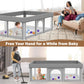 Foldable Large Baby Playpen 50'  71', Playard For Babies And Toddlers, Portable Safety Baby Fence Lightweight,No Installation,