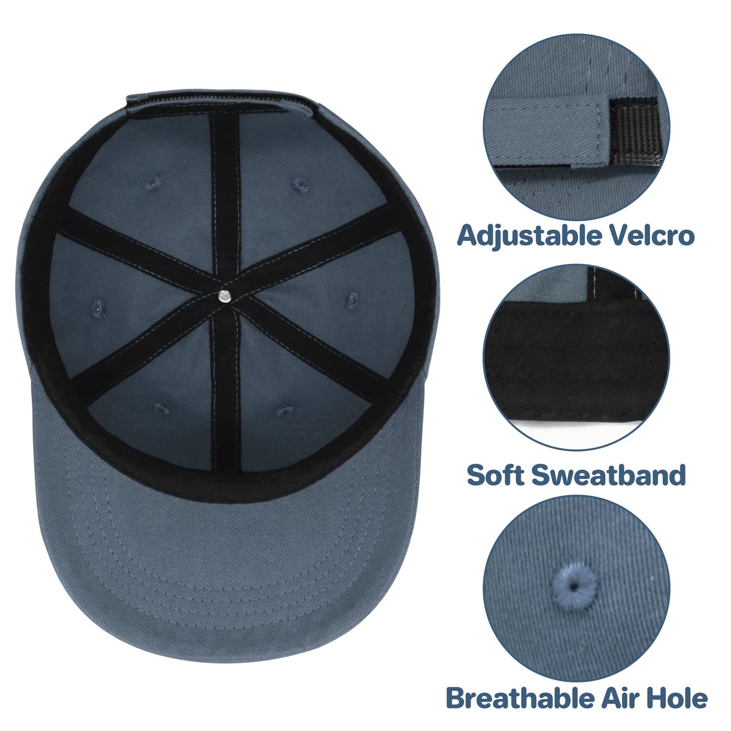 Qikqik Baby/Toddler Hat, Navy Baseball Cap, 6-24 Months, Upf 50+ Sun Protection, Adjustable, Unisex-Babies