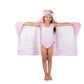 Franco Peppa Pig Kids Bath/Pool/Beach Soft Cotton Terry Hooded Towel Wrap, 24 In X 50 In, Large