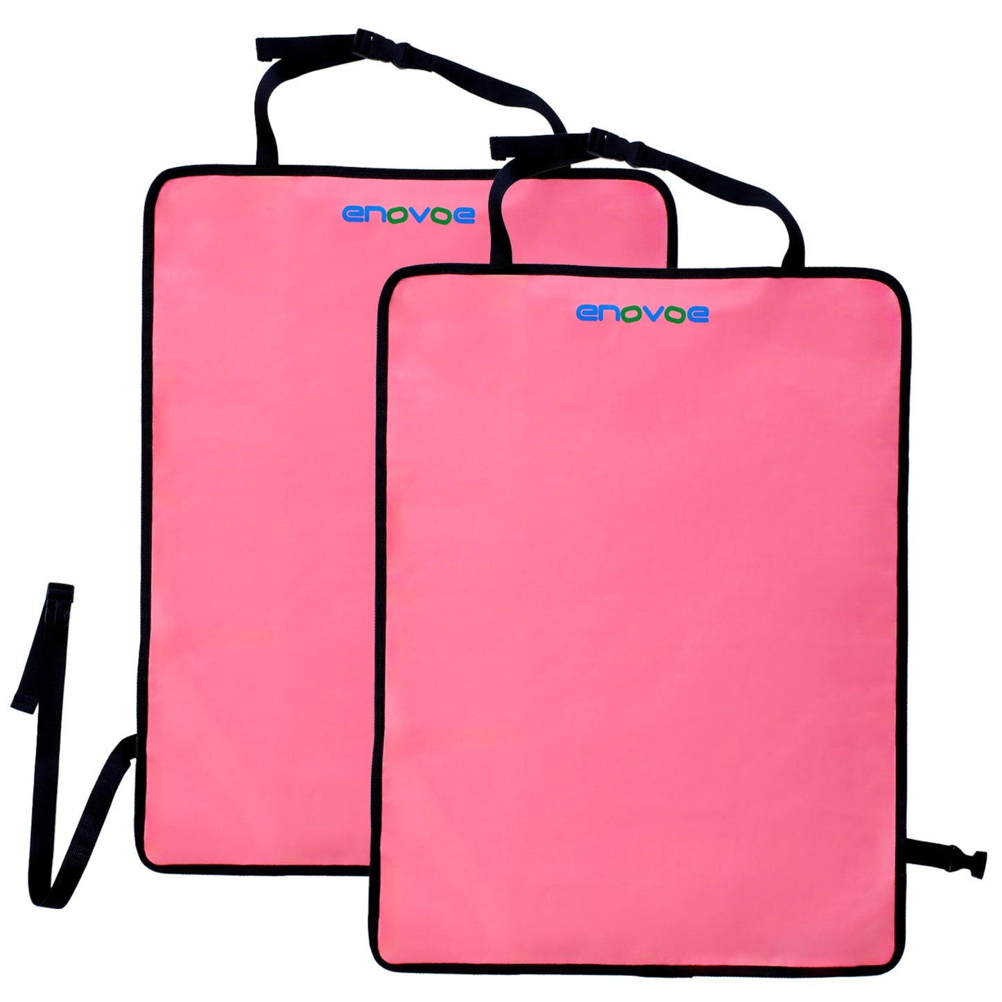 Enovoe Kick Mats - Set of 2 - Back of Seat Protector for Kids Feet - Car Seat Back Protector - Shields from Dirt and Scuffs - Du