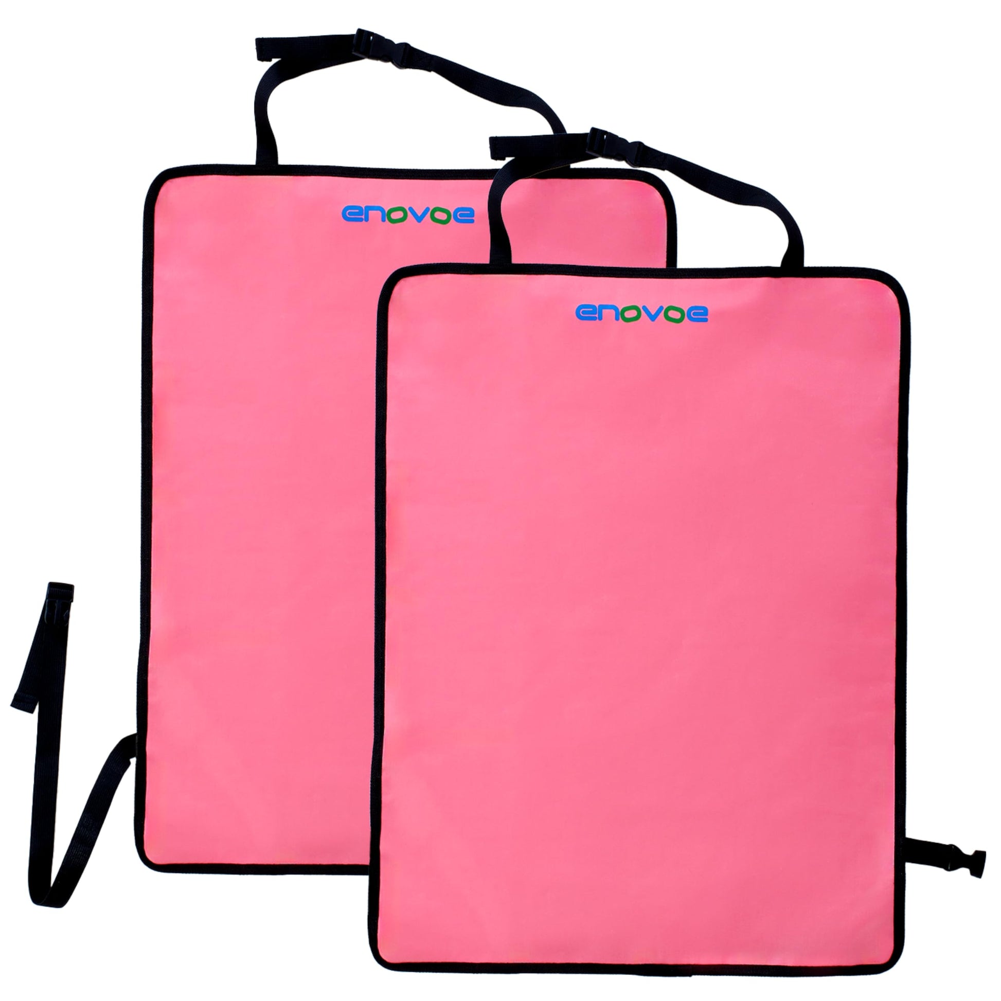 Enovoe Kick Mats - Set of 2 - Back of Seat Protector for Kids Feet - Car Seat Back Protector - Shields from Dirt and Scuffs - Du