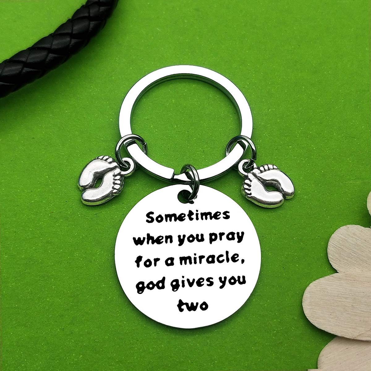 Mom To Be Gift Keychain Pregnancy Announcement Gift Twin Mom Gift New Mom Gift Twin Mom Jewelry First Time Mom Gift Pregnant Mom