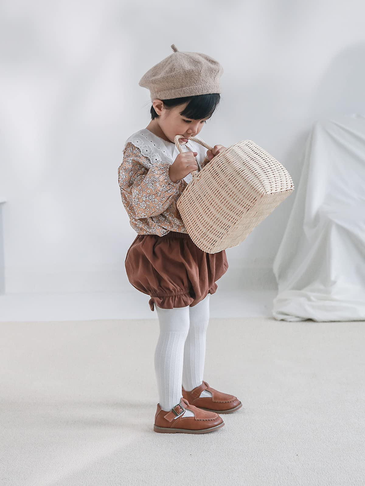 Epeius Baby Tights Newborn Girls Cable Knit/Ribbed Tights Soft Cotton Stockings Seamless Footed Leggings Pantyhose 0-6 Months 3