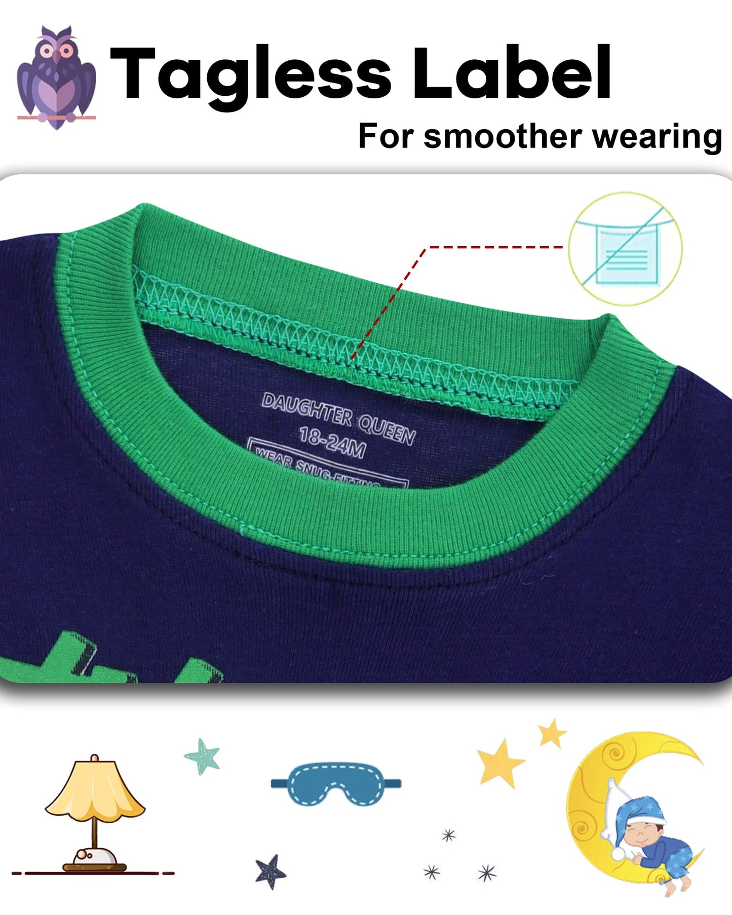 Daughter Queen Boys Pajamas 18-24 Months Summer Pjs Garbage Truck Pj Sets Baby Toddler Cotton Short Sleeve Sleepwear Jammies Sle