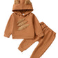 Newborn Baby Boys Clothes Fall Outfits Long Sleeve Hoodie Brown Bear Sweatshirt Infant Clothes For Boys 0-6 Months