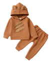 Newborn Baby Boys Clothes Fall Outfits Long Sleeve Hoodie Brown Bear Sweatshirt Infant Clothes For Boys 0-6 Months