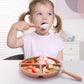 Eascrozn Silicone Baby Feeding Set, 2 Pack Divided Suction Plates For Baby, 2 Pack Spoons And Forks Set Baby Eating Essentials,