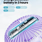 Gaiatop Mini Electric Fan With 360 Rotation, 5.5Mm Gaps, Rechargeable Battery, 3 Speeds, Purple