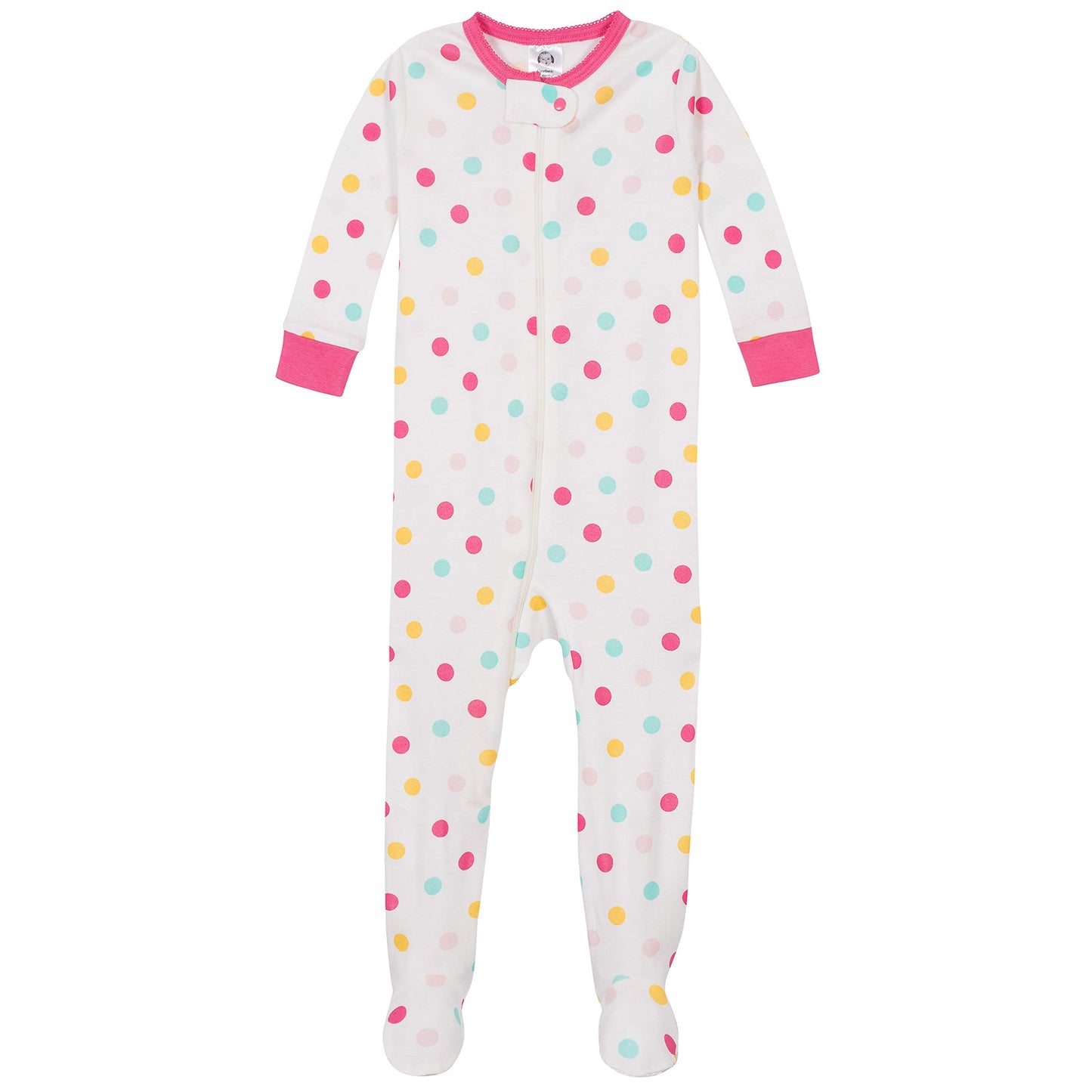 Gerber Baby Girls' 4-Pack Footed Pajamas, Unicorns Cats Pink, 18 Months