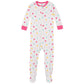Gerber Baby Girls' 4-Pack Footed Pajamas, Unicorns Cats Pink, 12 Months